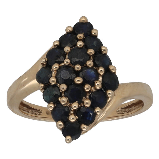 9ct Gold Sapphire Dress/Cocktail Ring Size K