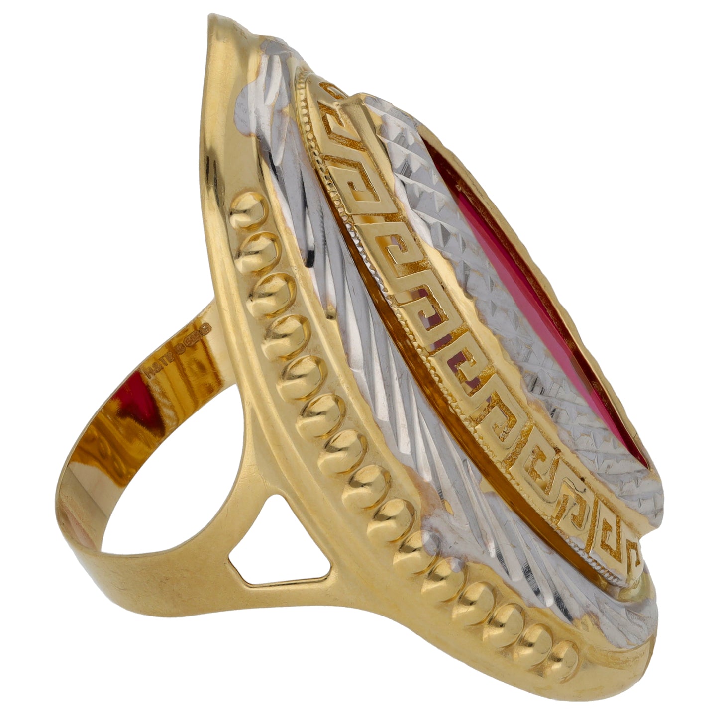 14ct Gold Imitation Dress/Cocktail Ring Size T