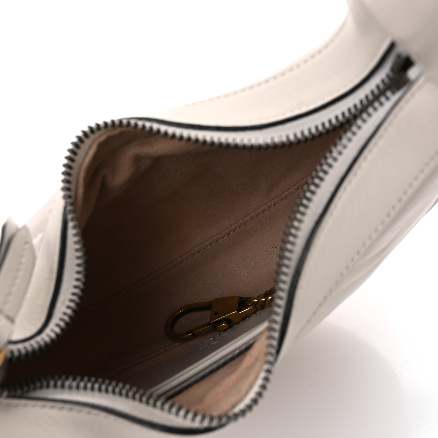 Gucci GG Marmont Half-Moon Shaped Mini Calfskin Matelasse Leather Bag - Marmo