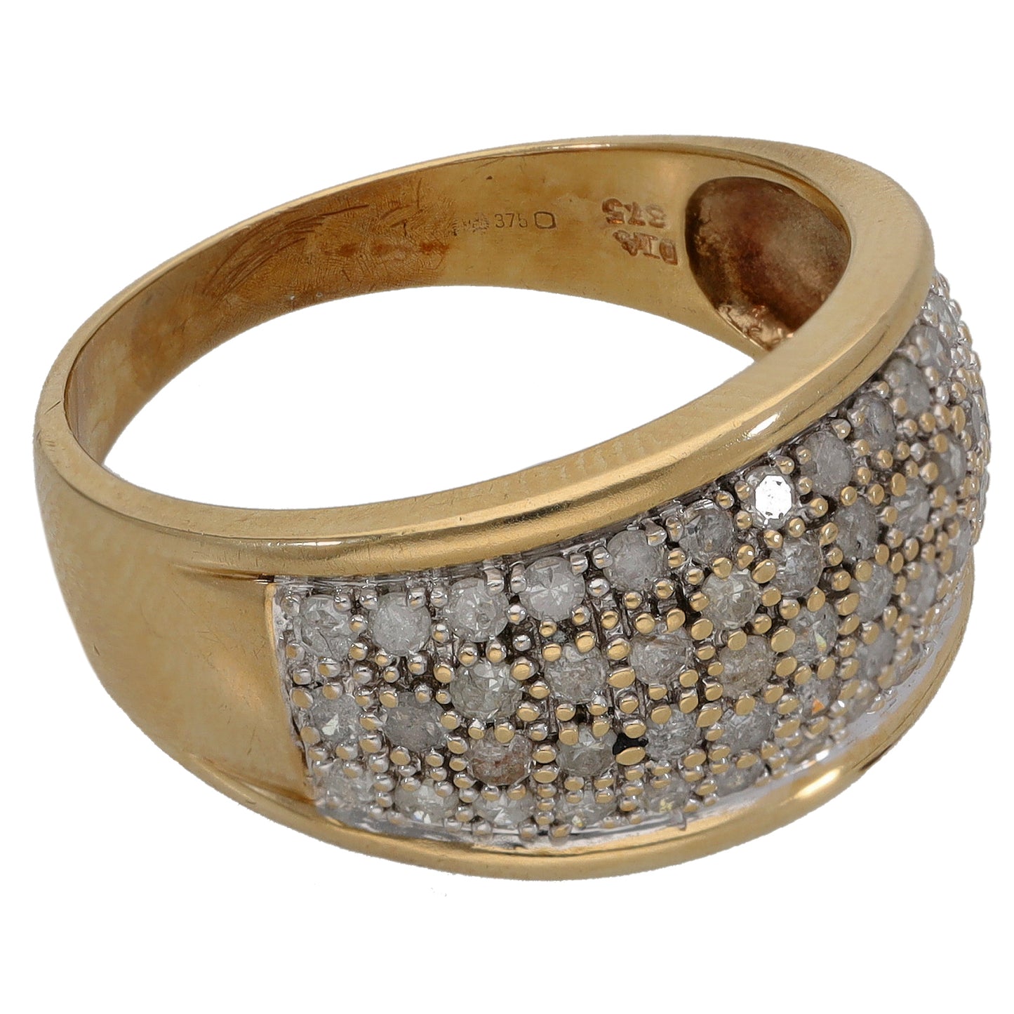 9ct Gold 1.00ct Diamond Alternative Ring Size S