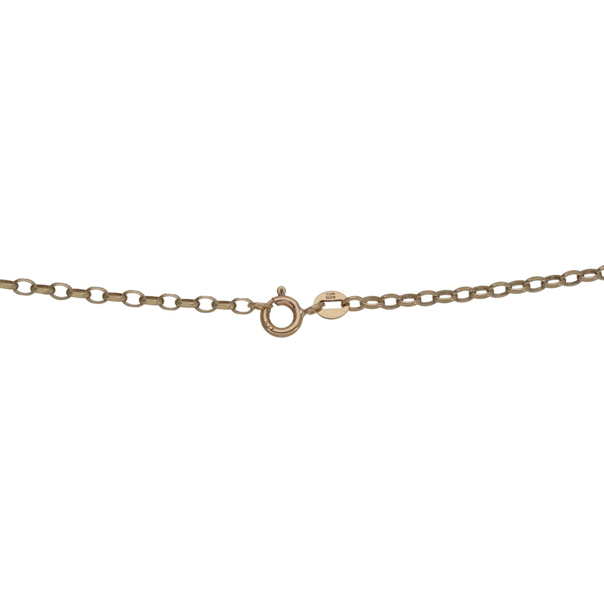 9ct gold belcher chain necklace with lobster clasp and connecting ring