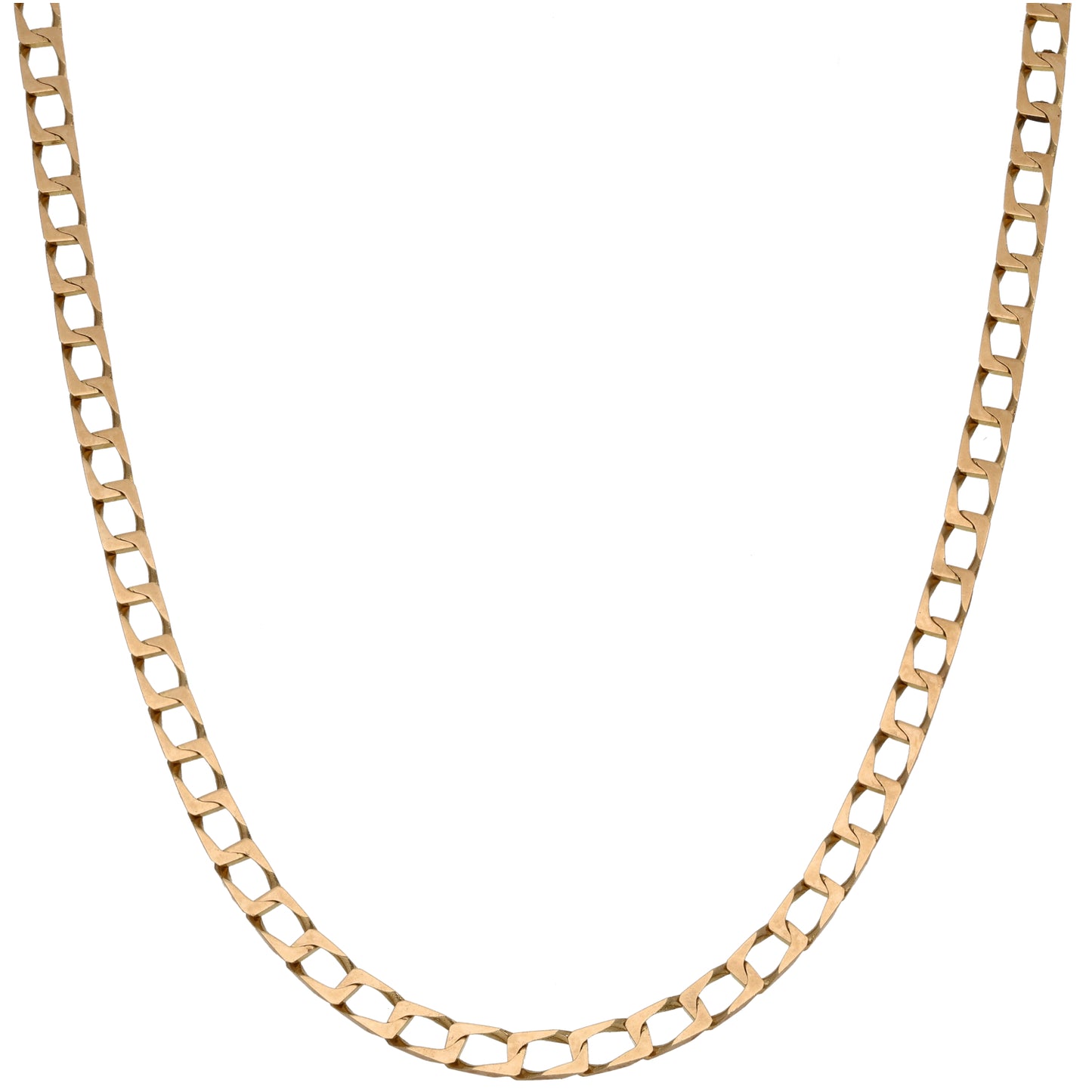 9ct Gold Curb Chain 18"