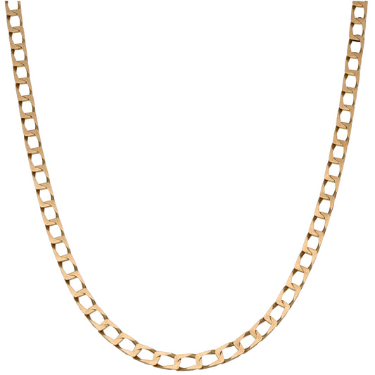 9ct Gold Curb Chain 18"