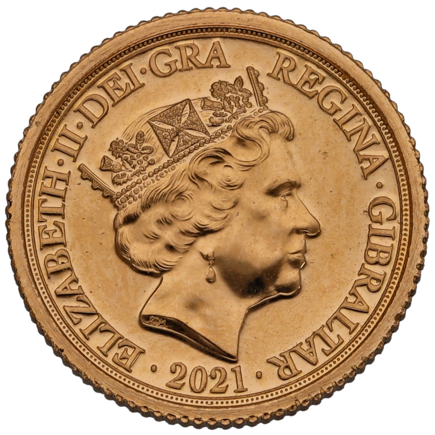 22ct Gold Queen Elizabeth II Quarter Sovereign Coin 2021