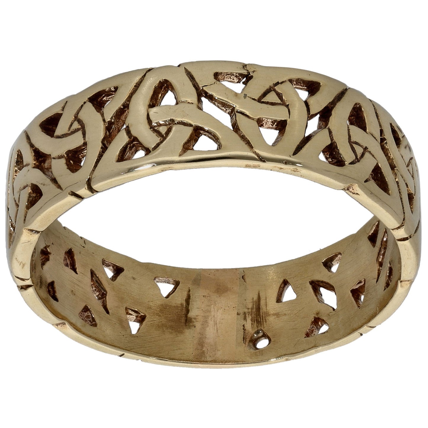 9ct Gold Patterned Wedding Ring Size Q