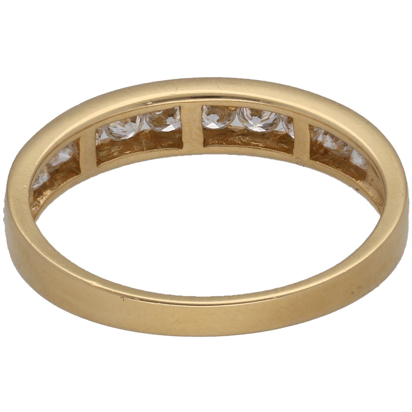 18ct Gold 0.50ct Diamond Half Eternity Ring Size M