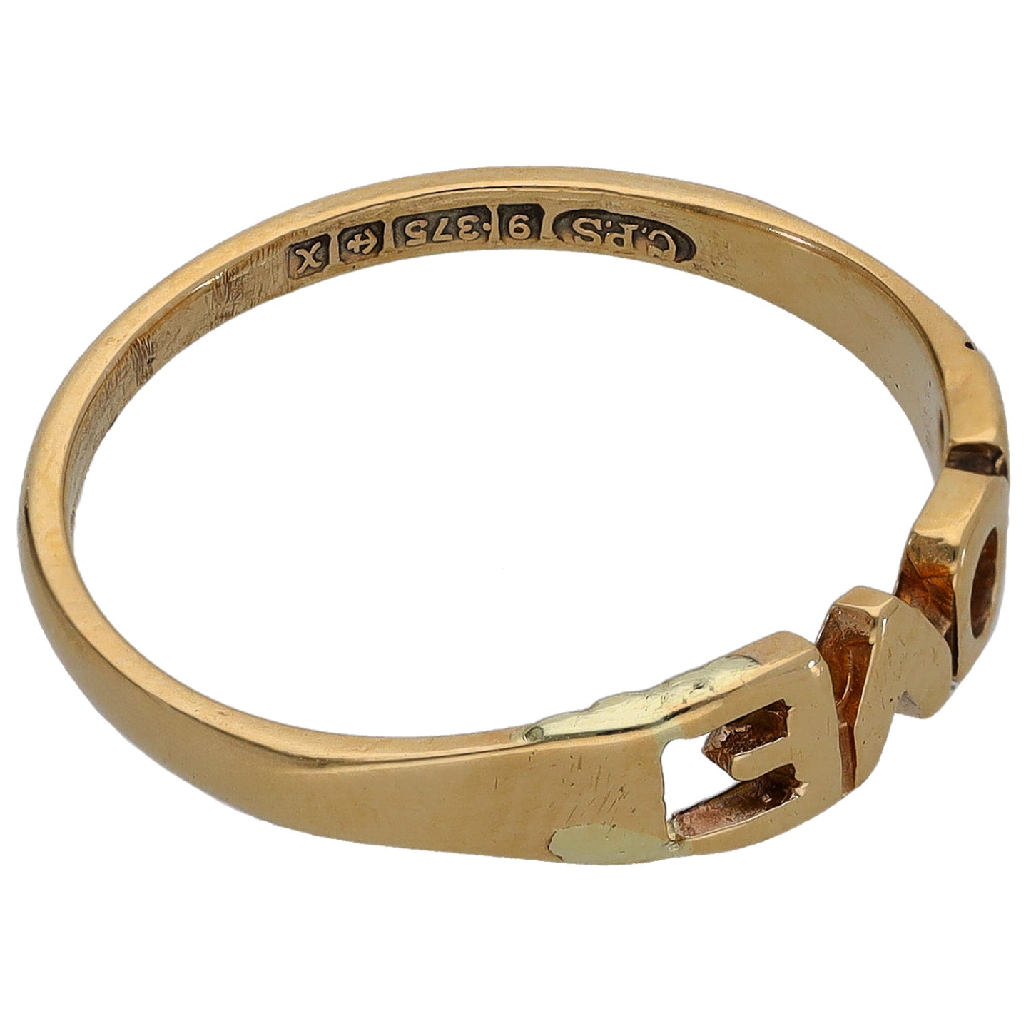 9ct Gold Word Ring Size Q