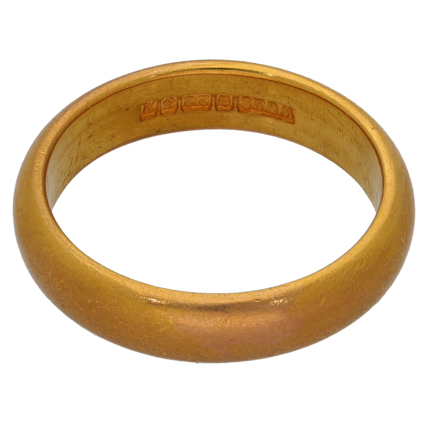 22ct Gold Plain Wedding Ring Size O
