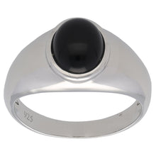 Load image into Gallery viewer, New Sterling Silver Oval Onyx Signet Ring
