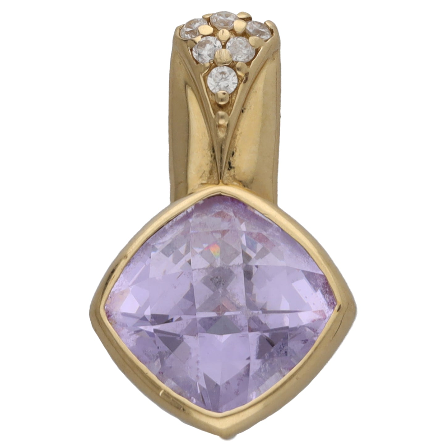 14ct Gold Cubic Zirconia Dress/Cocktail Pendant