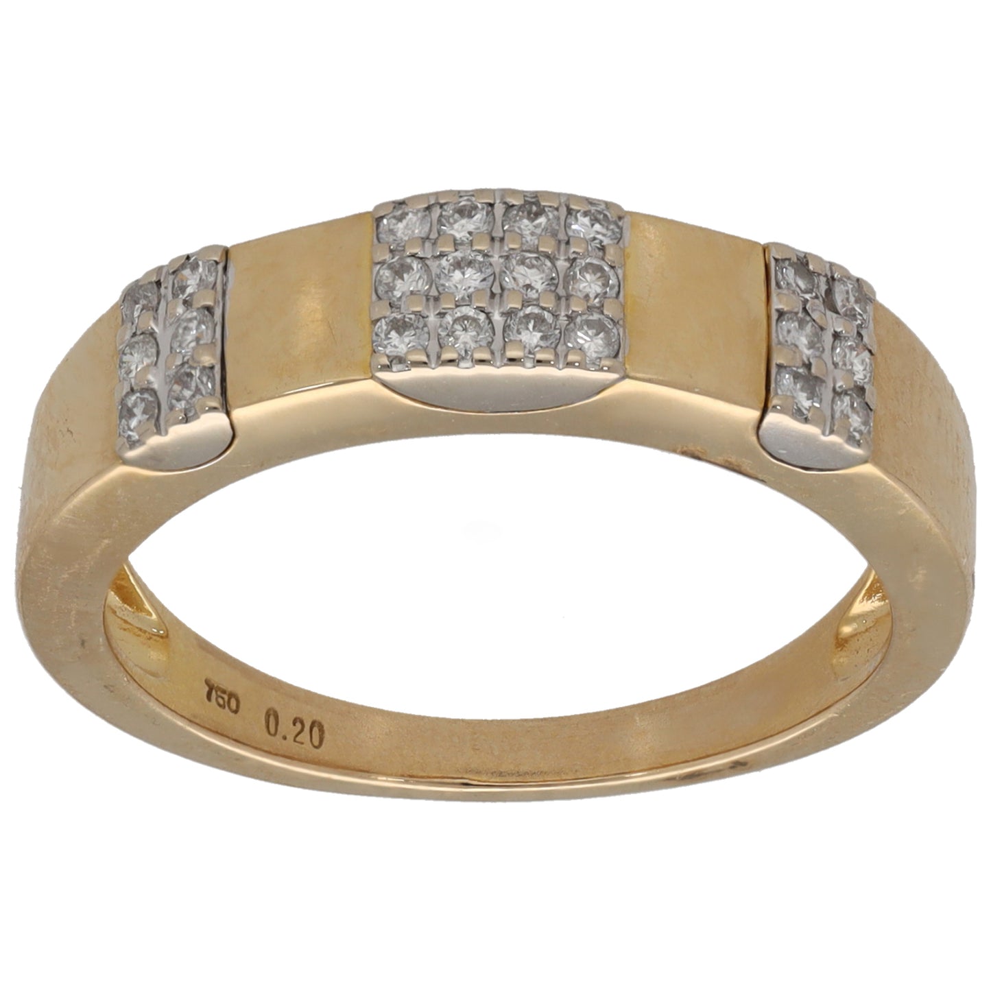 18ct Gold 0.16ct Diamond Dress/Cocktail Ring Size N