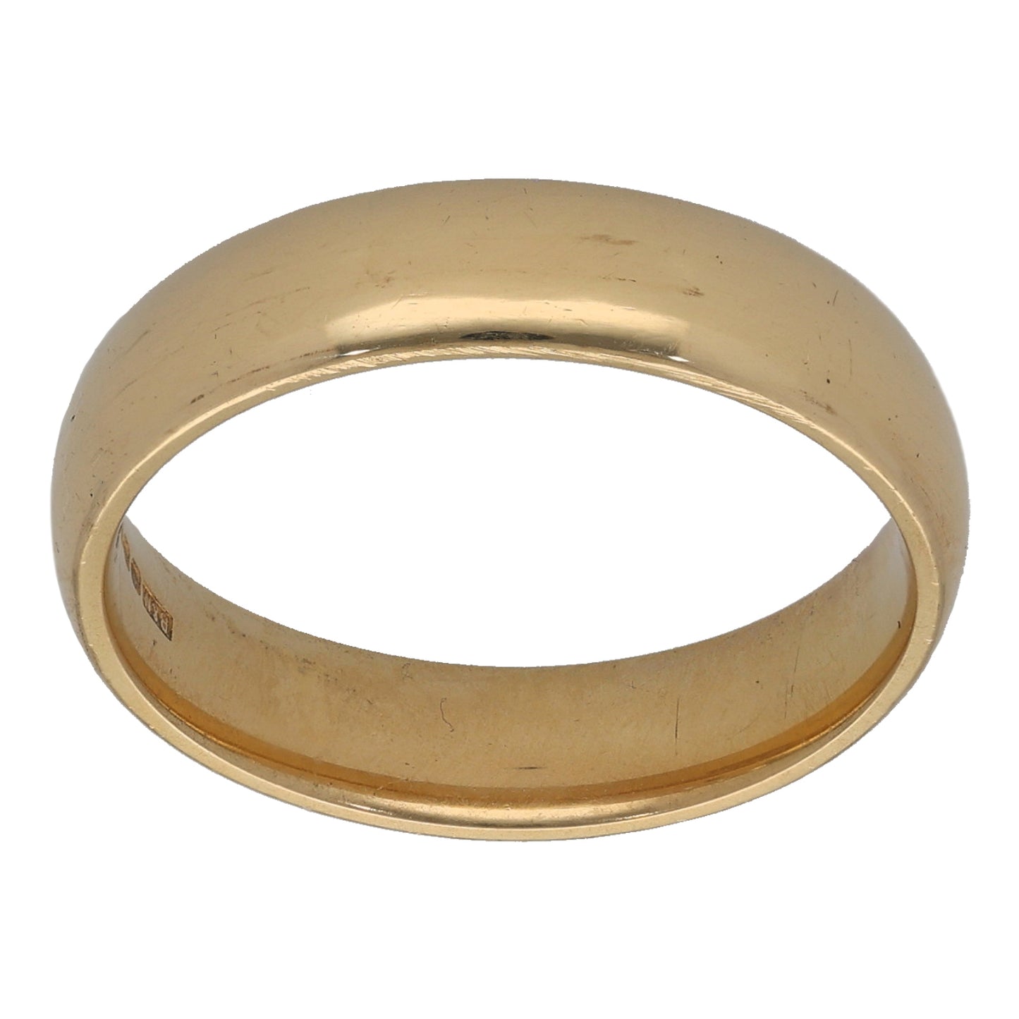 18ct Gold Plain Wedding Ring Size P