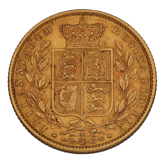 22ct Gold Queen Victoria Full Sovereign Coin 1864