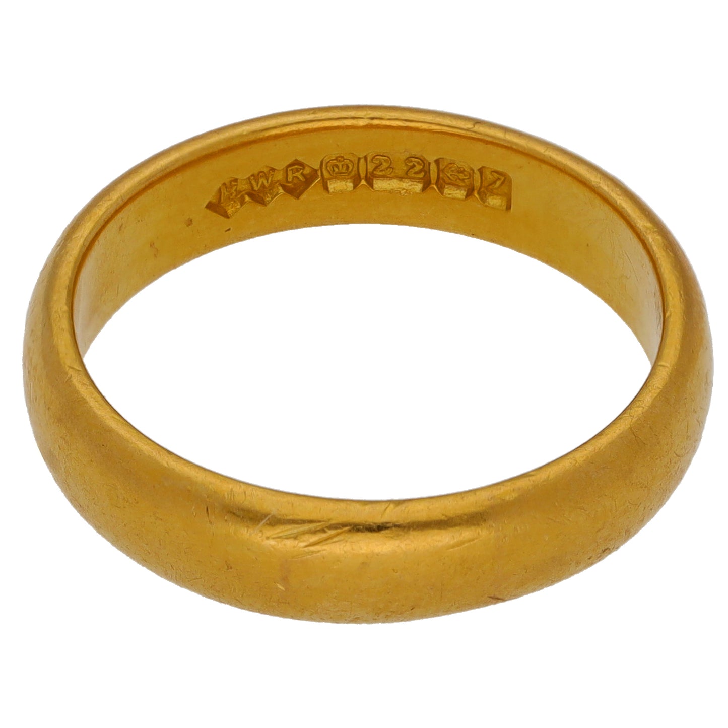 22ct Gold Plain Wedding Ring Size O