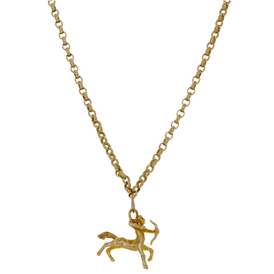 9ct Gold Centaur Pendant With Chain