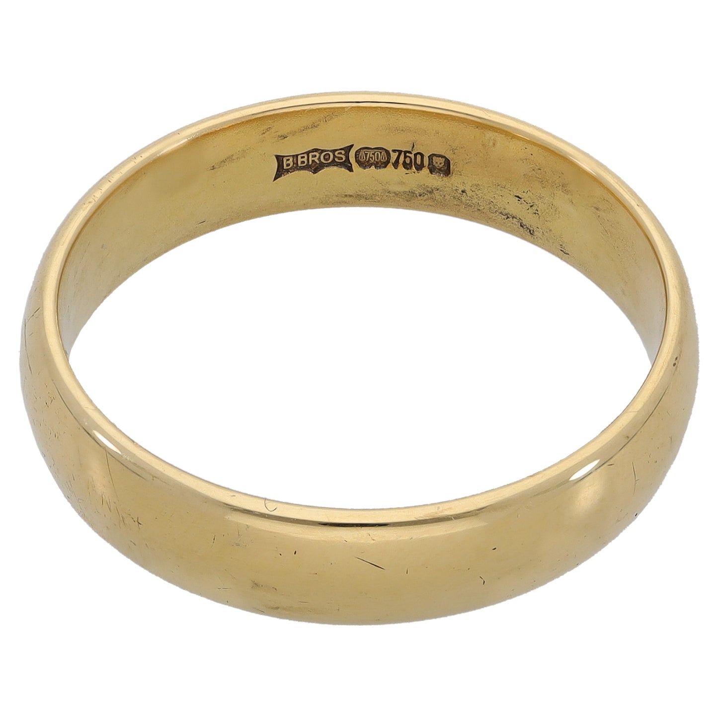 18ct Gold Plain Wedding Ring Size R