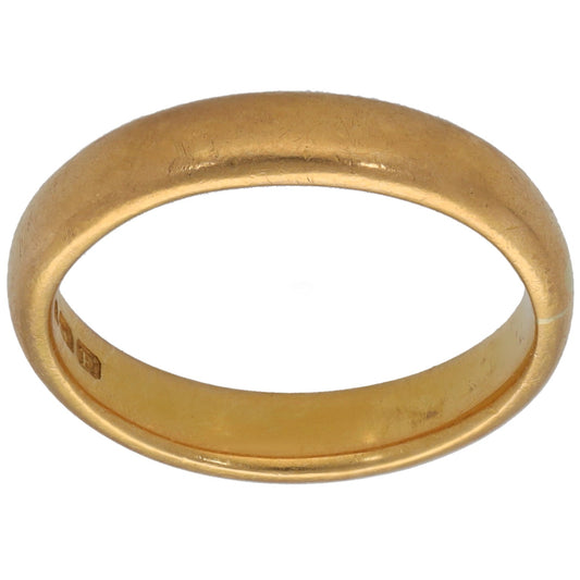 22ct Gold Plain Wedding Ring Size K