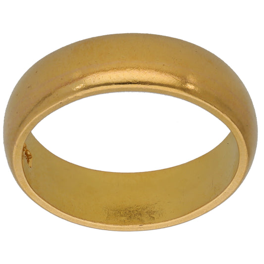 22ct Gold Plain Wedding Ring Size N