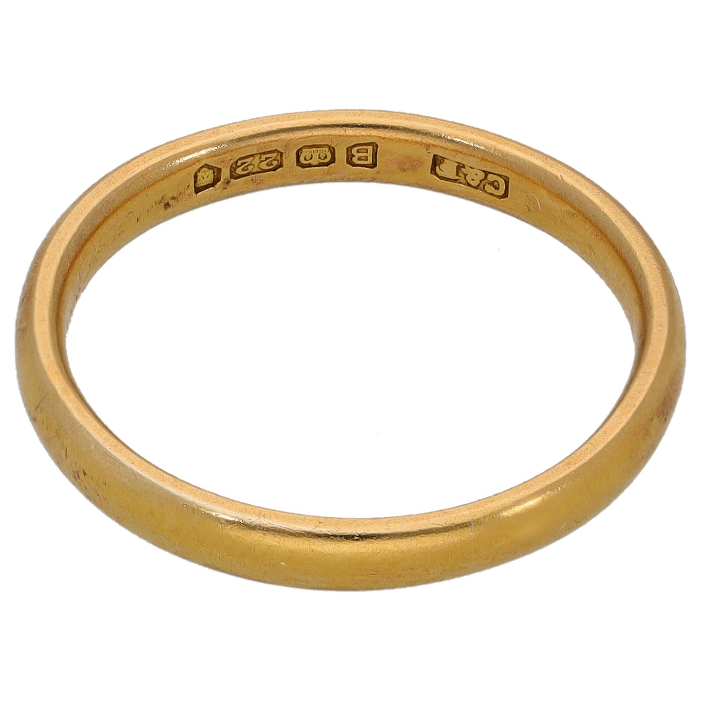 22ct Gold Plain Wedding Ring Size O