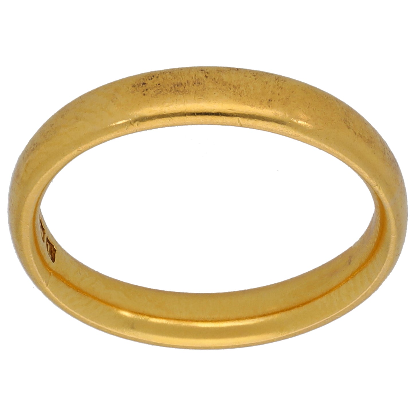 22ct Gold Plain Wedding Ring Size N