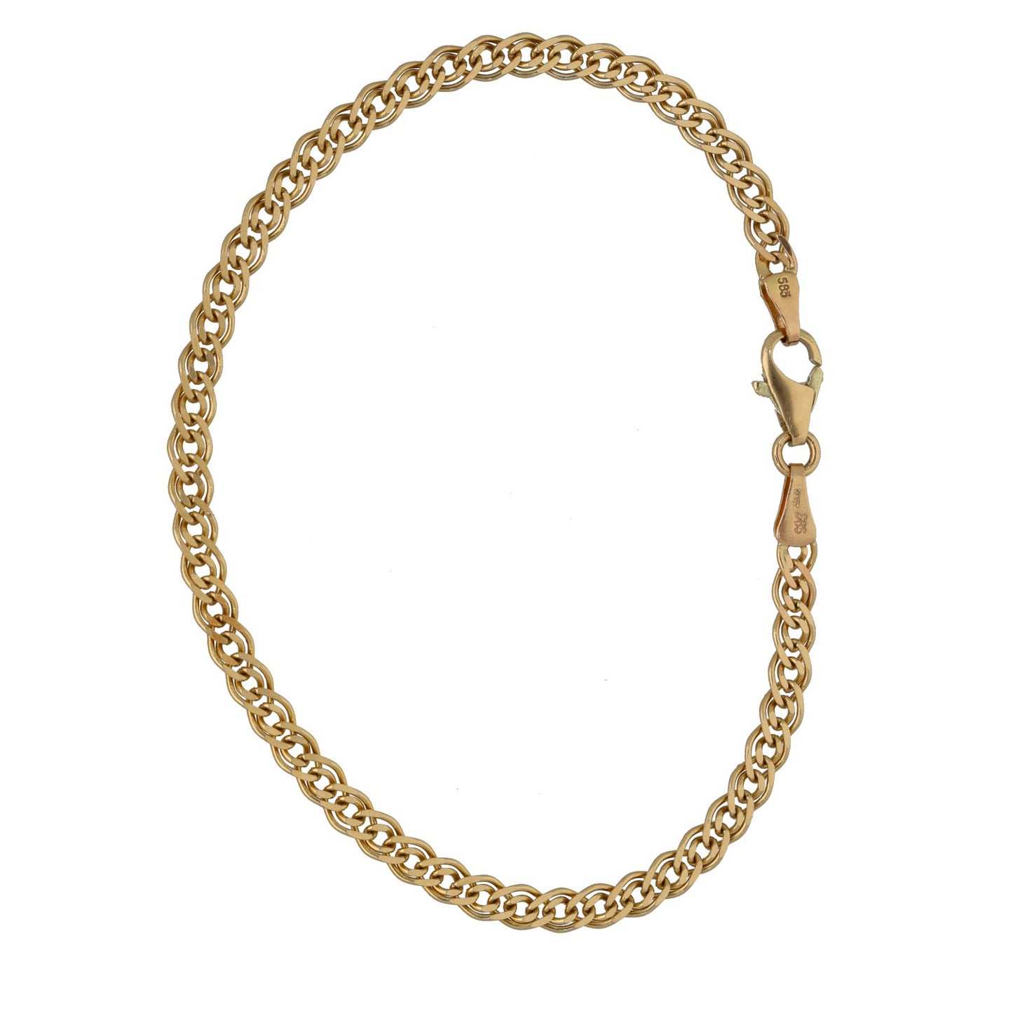 14ct Gold Double Curb Bracelet