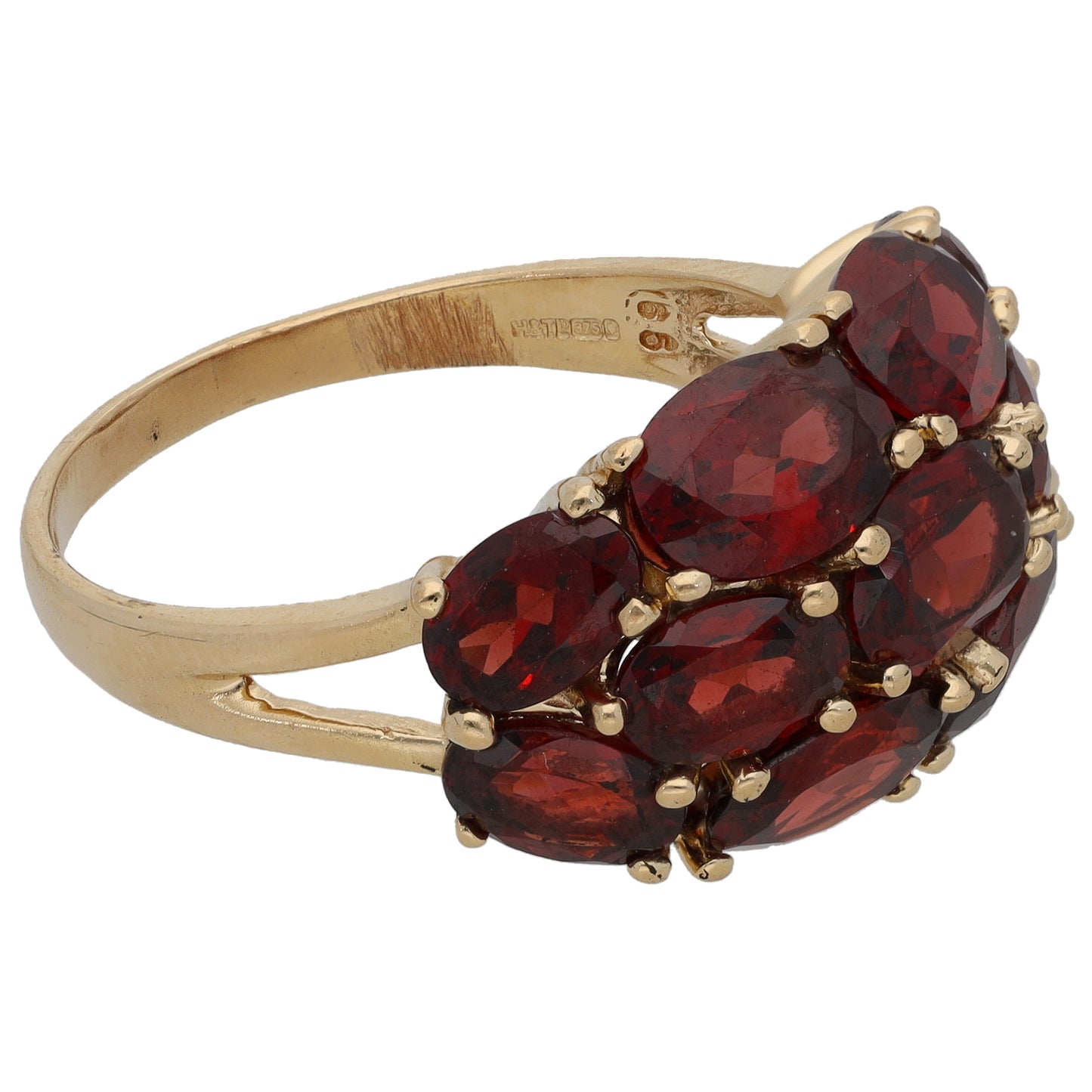 9ct Gold Garnet Dress/Cocktail Ring Size Q