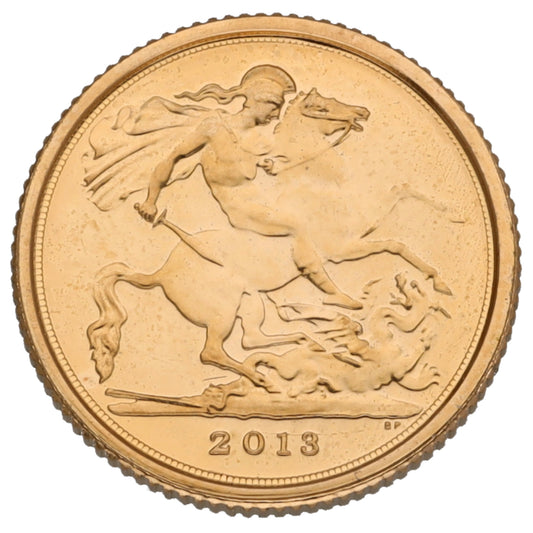 22ct Gold Queen Elizabeth II Quarter Sovereign Coin 2013