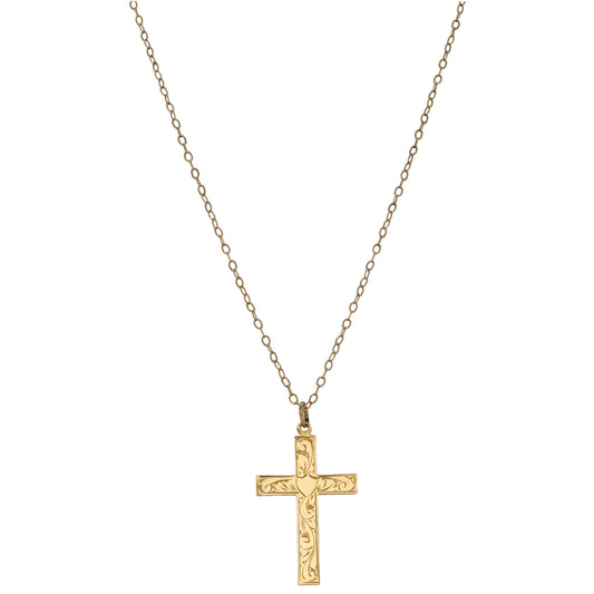 9ct Gold Cross Pendant With Chain