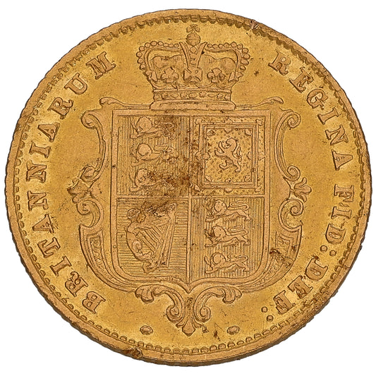 22ct Gold Queen Victoria Half Sovereign Coin 1861