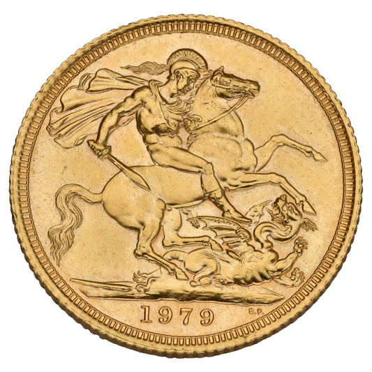22ct Gold Queen Elizabeth II Full Sovereign Coin 1979