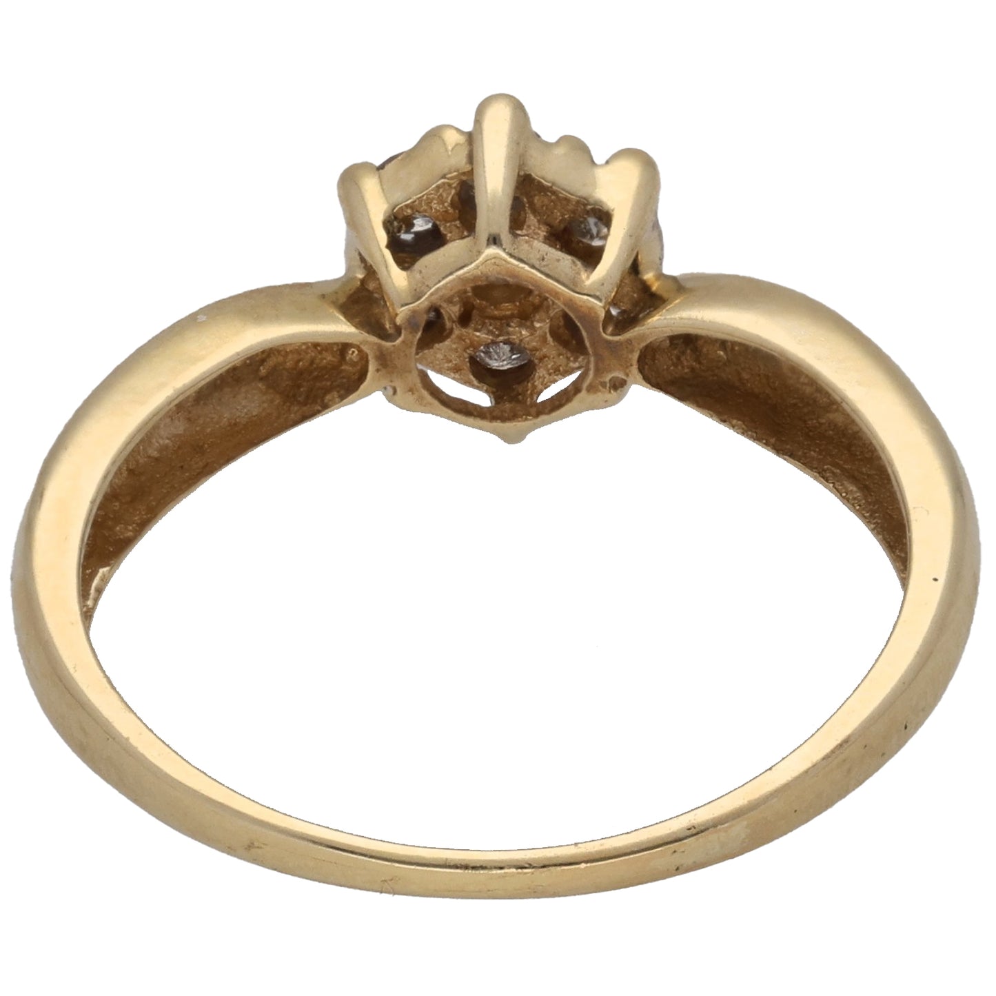 9ct Gold 0.25ct Diamond Cluster Ring Size M