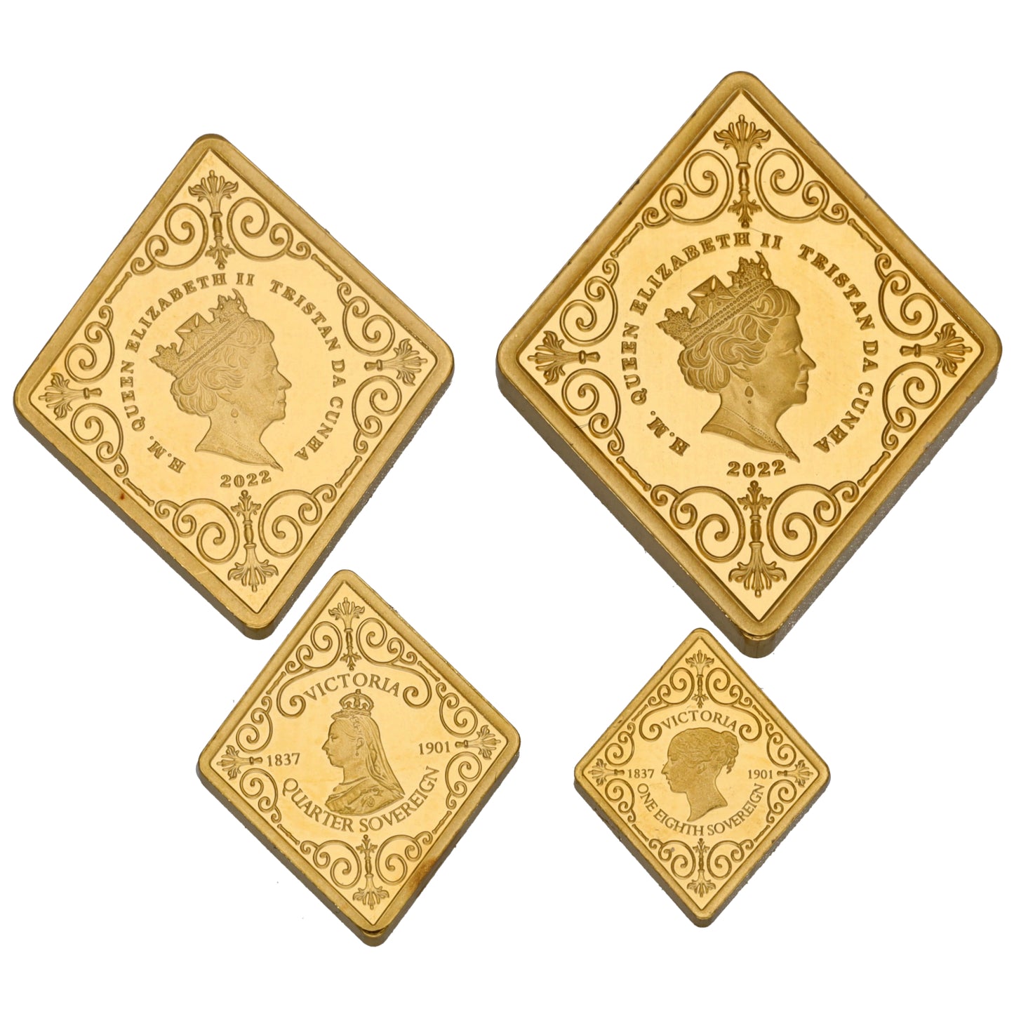 22ct Gold Queen Victoria 125th Diamond Jubilee Anniversary Sovereign Coin Set 2022