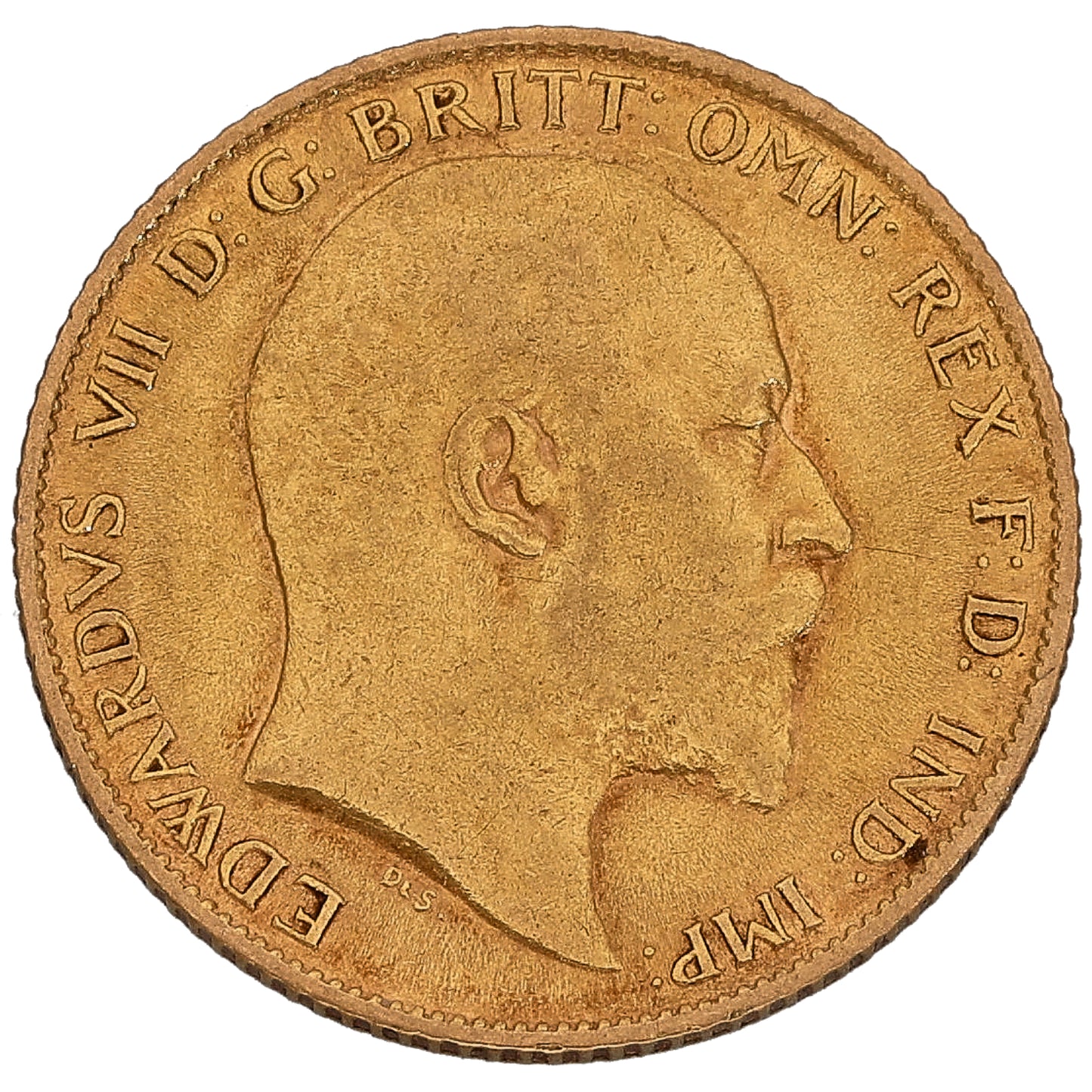22ct Gold King Edward VII Half Sovereign Coin 1906