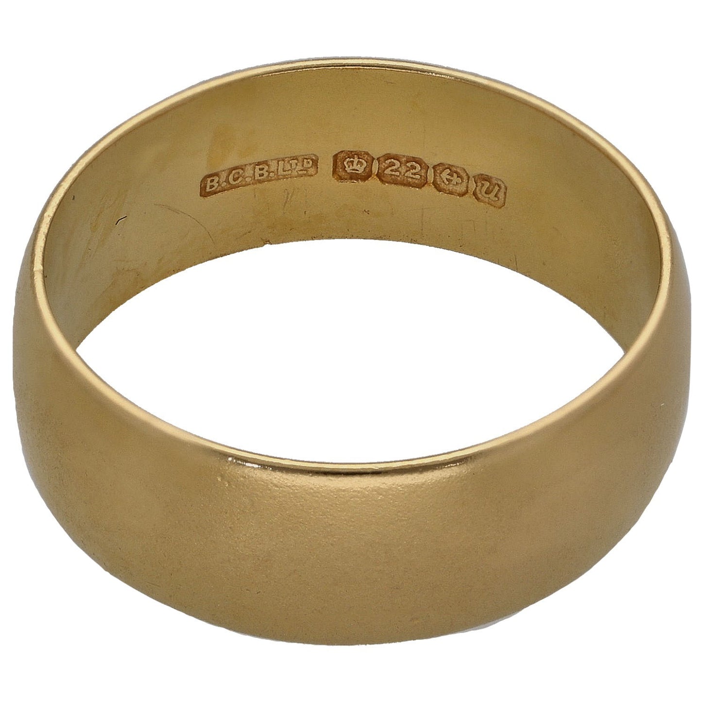 22ct Gold Plain Wedding Ring Size R