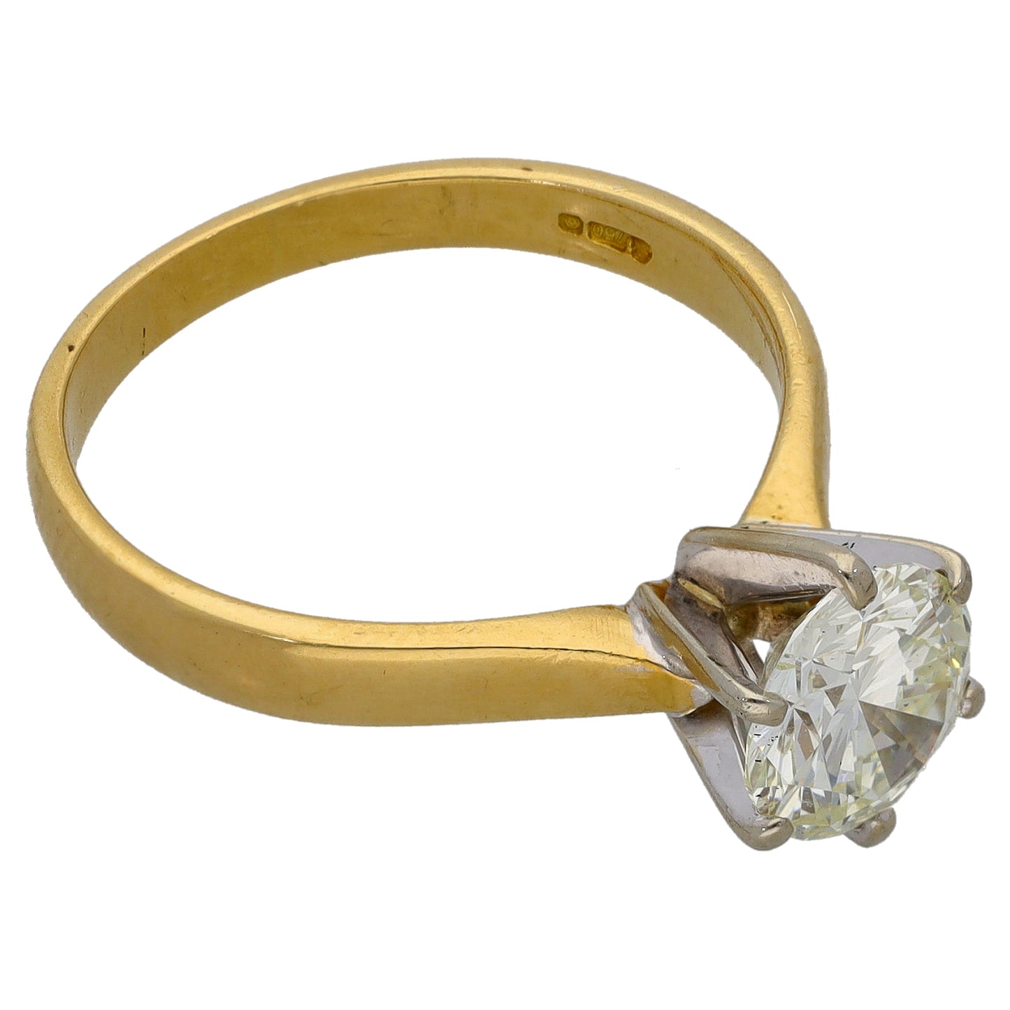 18ct Gold 1.62ct Diamond Solitaire Ring Size Q