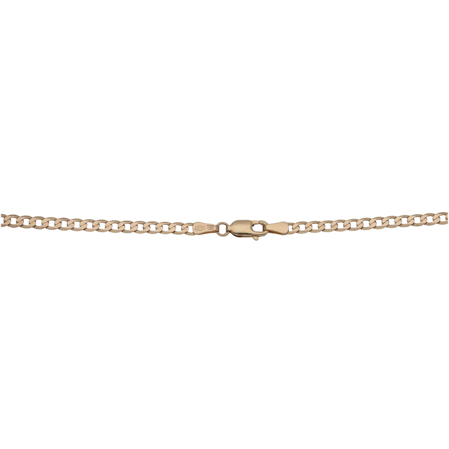 9ct Gold Curb Chain 18"