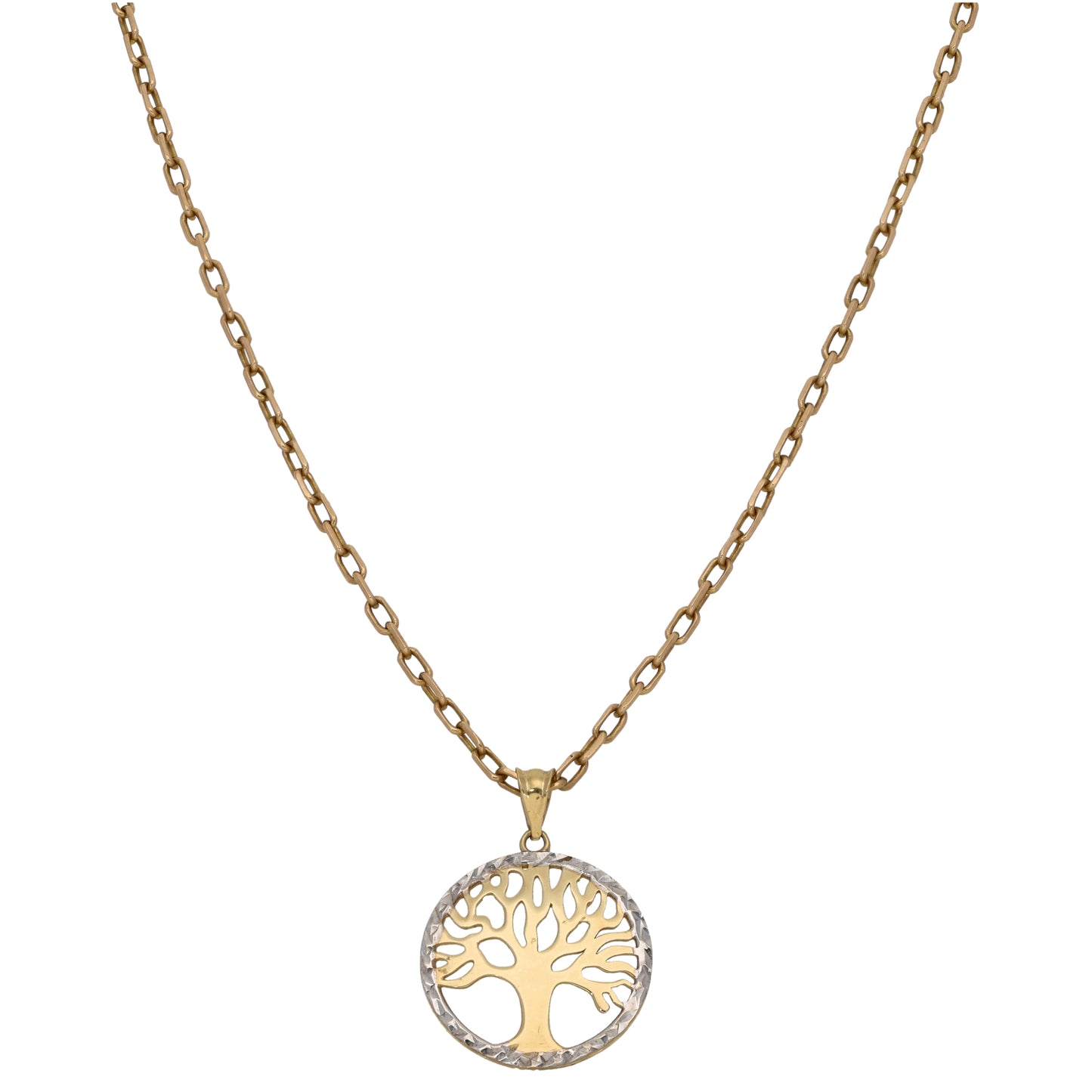 9ct Gold Tree Of Life Pendant With Chain