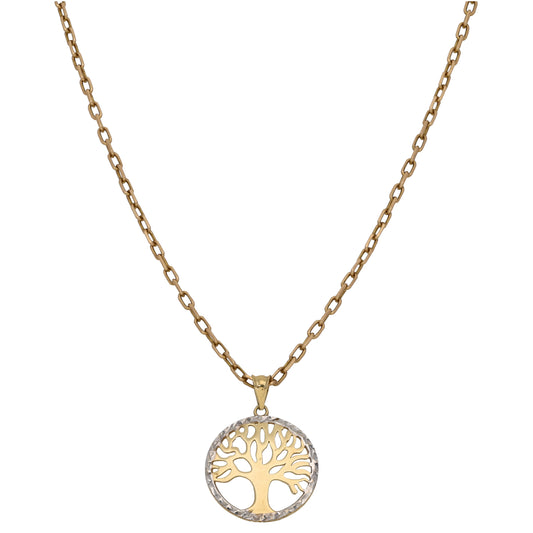 9ct Gold Tree Of Life Pendant With Chain