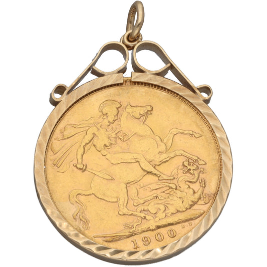 9ct Gold Full Sovereign Coin Pendant