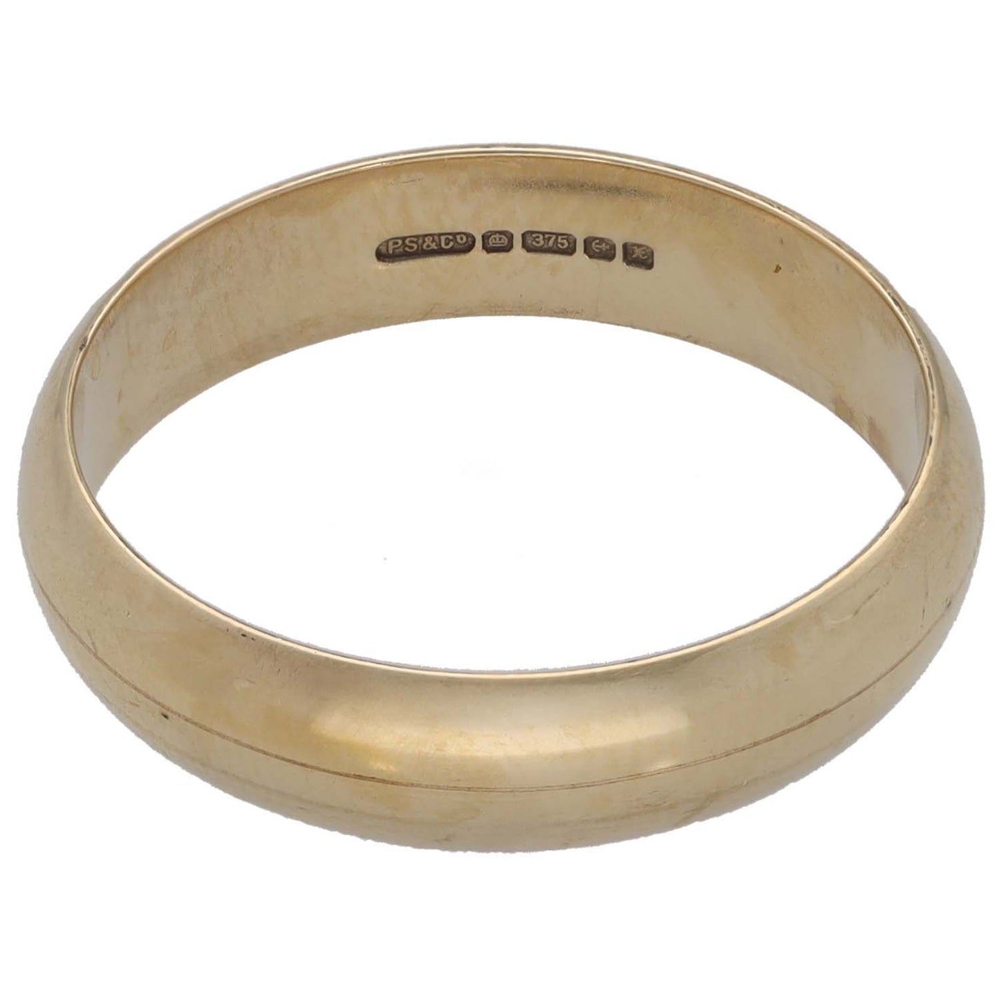 9ct Gold Plain Wedding Ring Size R