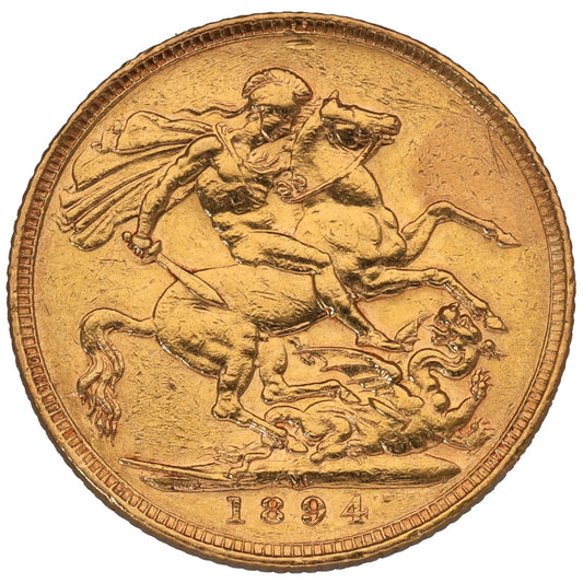 22ct Gold Queen Victoria Full Sovereign Coin 1894