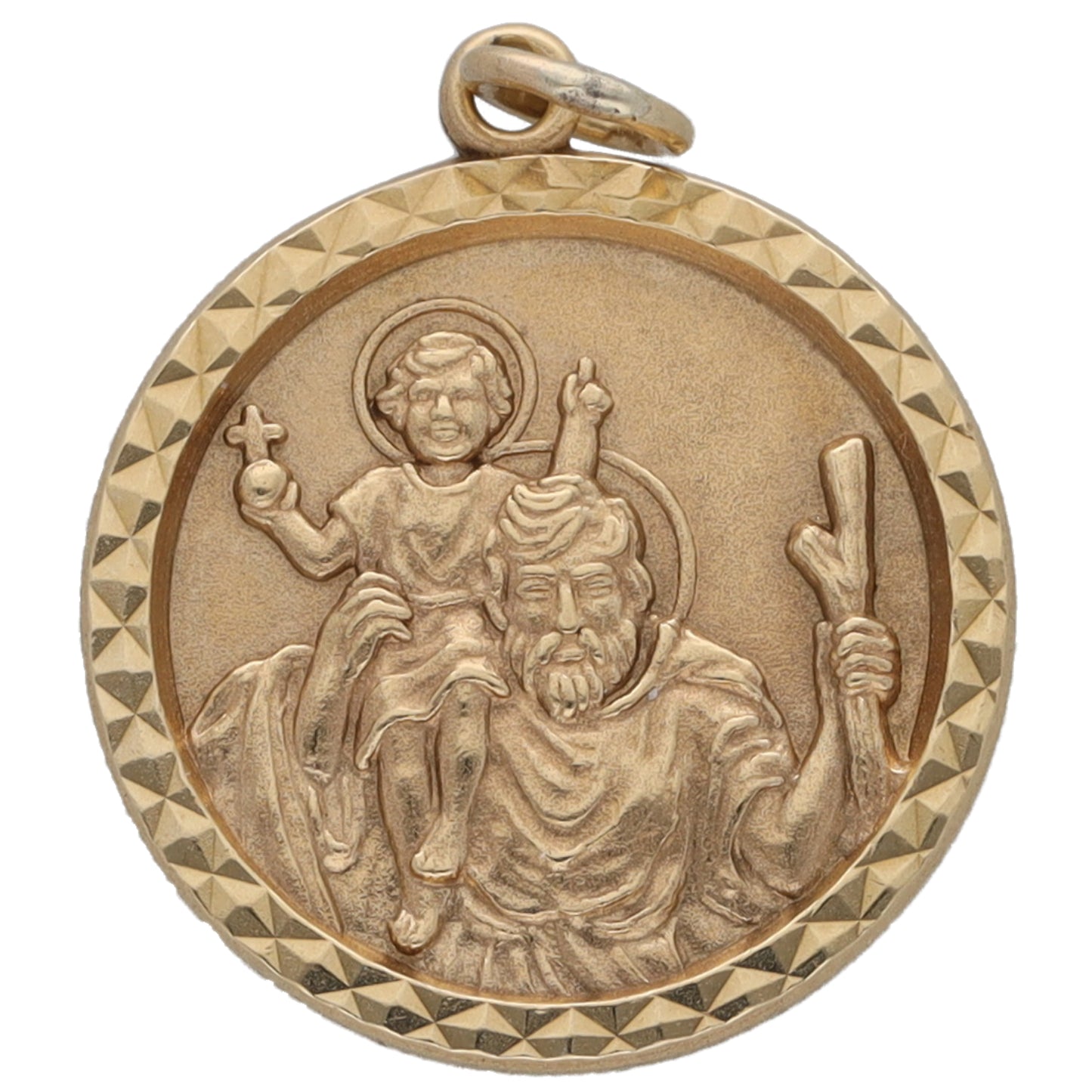 9ct Gold St Christopher Pendant