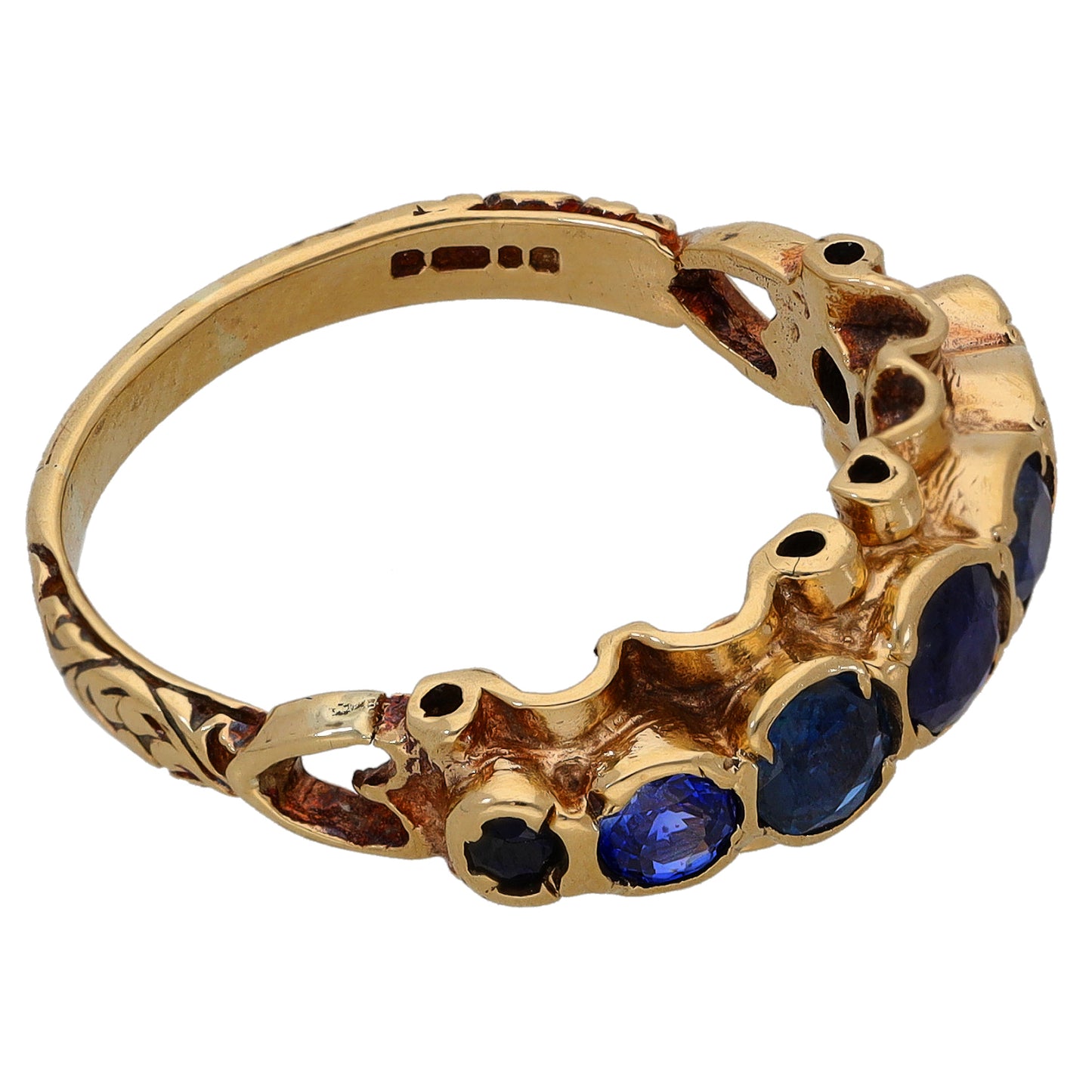 9ct Gold Sapphire Dress/Cocktail Ring Size O