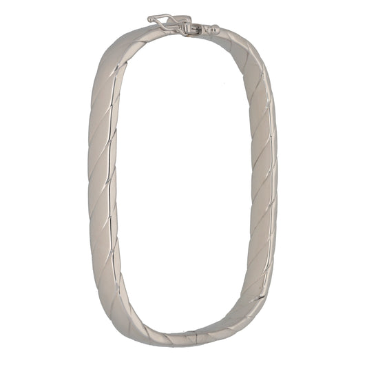 9ct White Gold Hinged/Clasp Bangle
