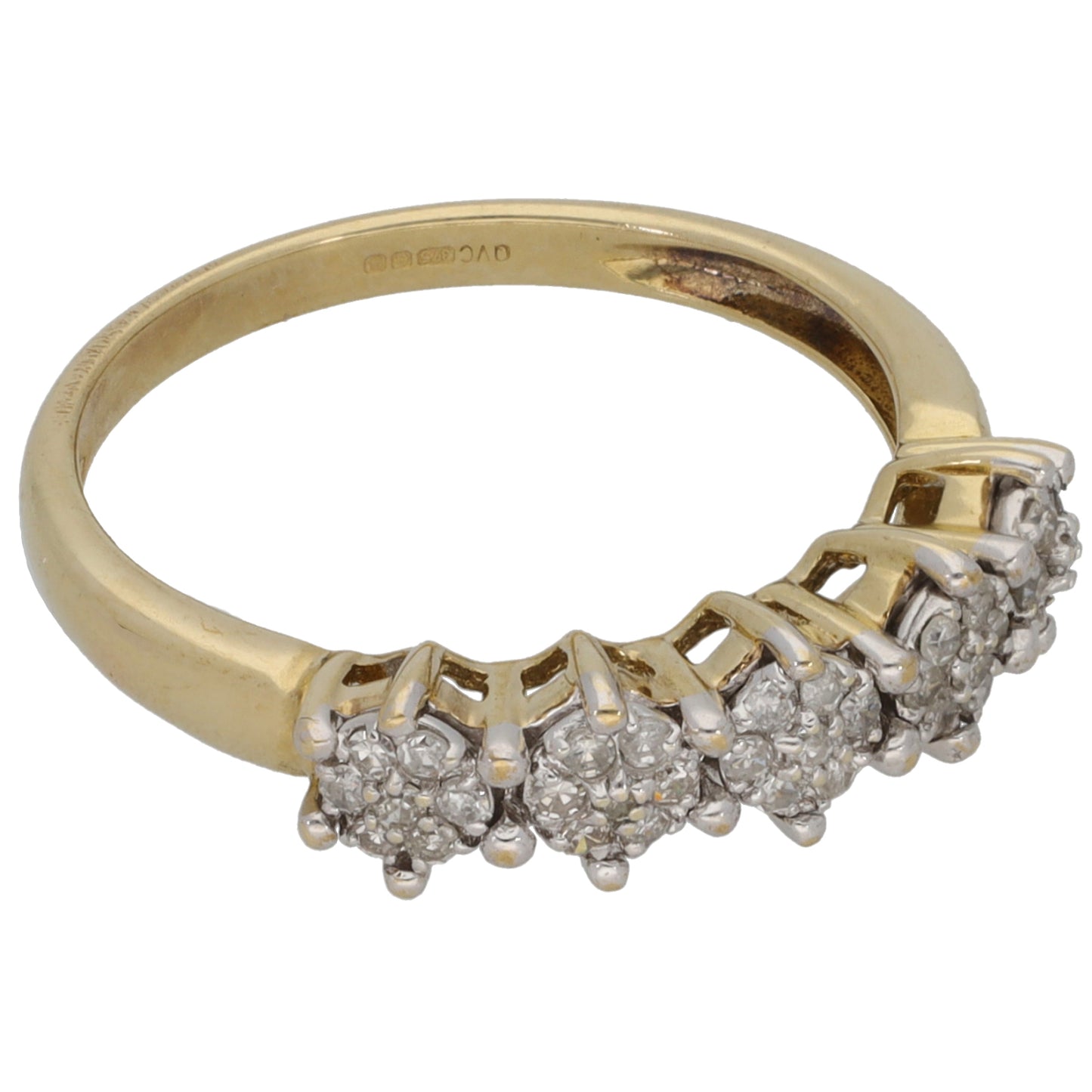 9ct Gold 0.35ct Diamond Dress/Cocktail Ring Size P