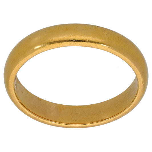 22ct Gold Plain Wedding Ring Size N