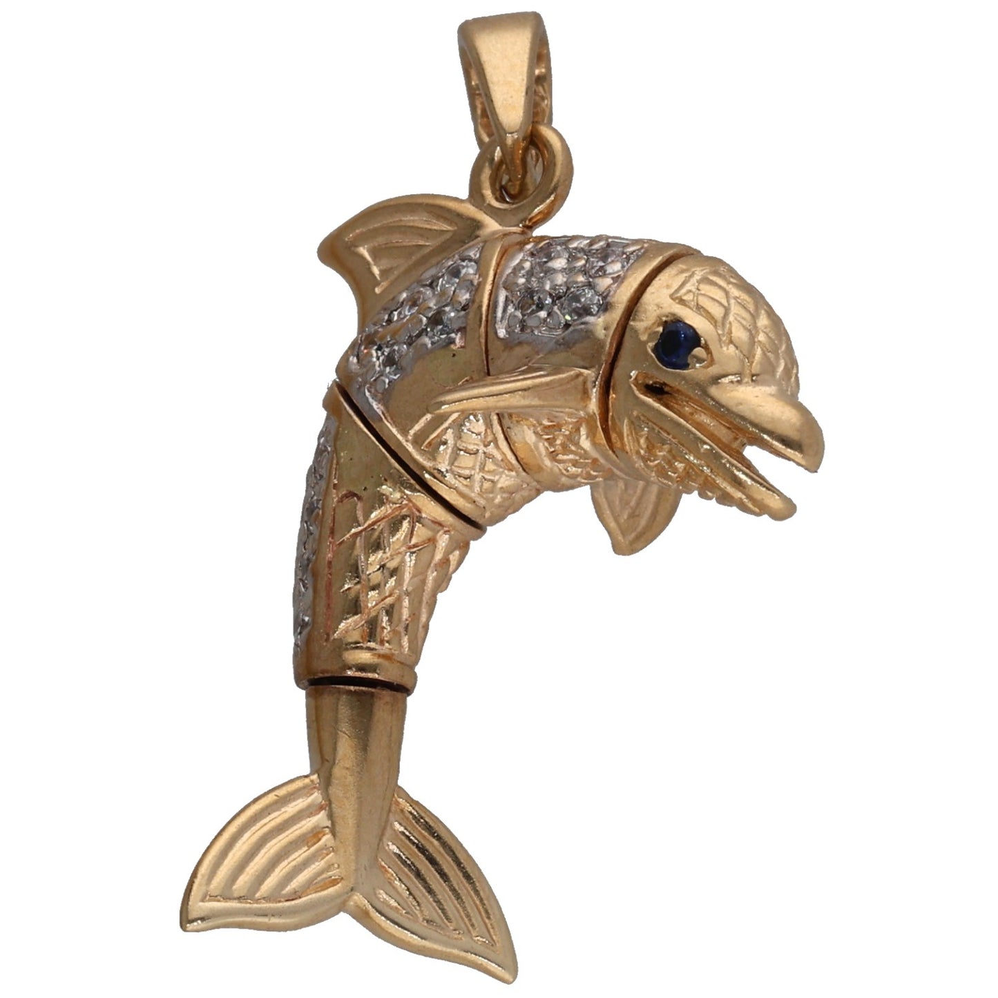 9ct Gold Imitation Dolphin Pendant