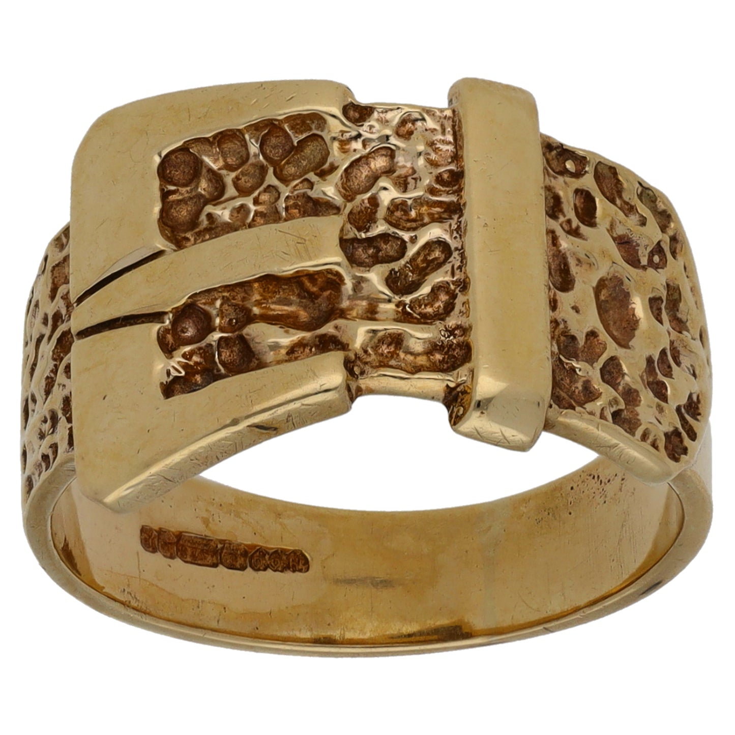 9ct Gold Buckle Ring Size O