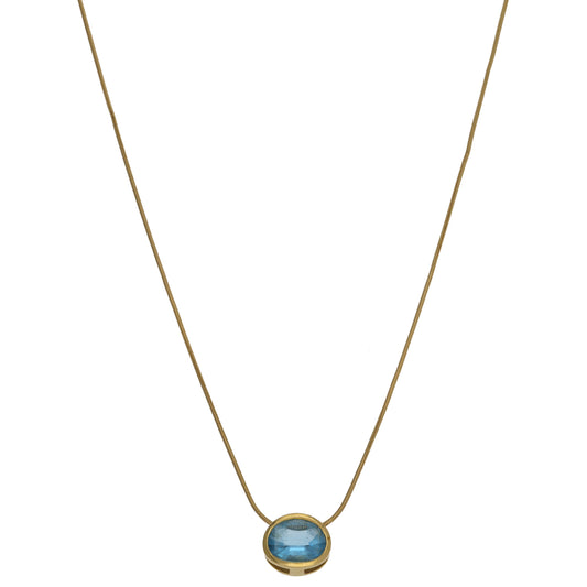 18ct Gold Topaz Fancy Necklace 16"