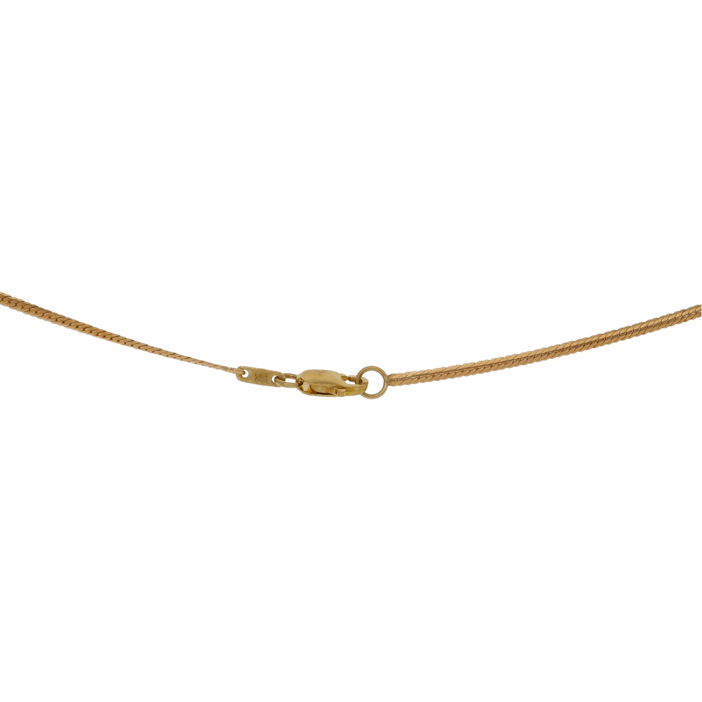 9ct Gold Topaz & 0.05ct Diamond Fancy Necklace 14"
